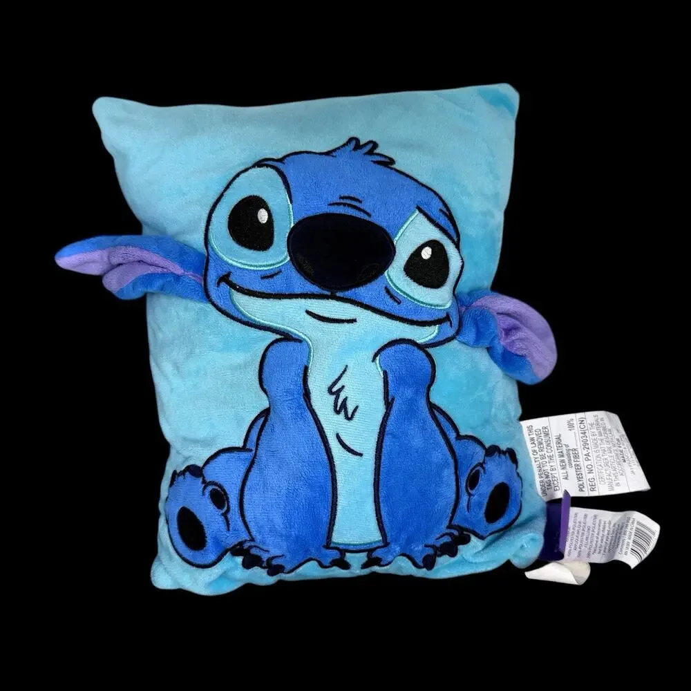 Disney Stitch Plush Throw Pillow Cushion Blue Lilo & Stitch 11x15 In 2023
